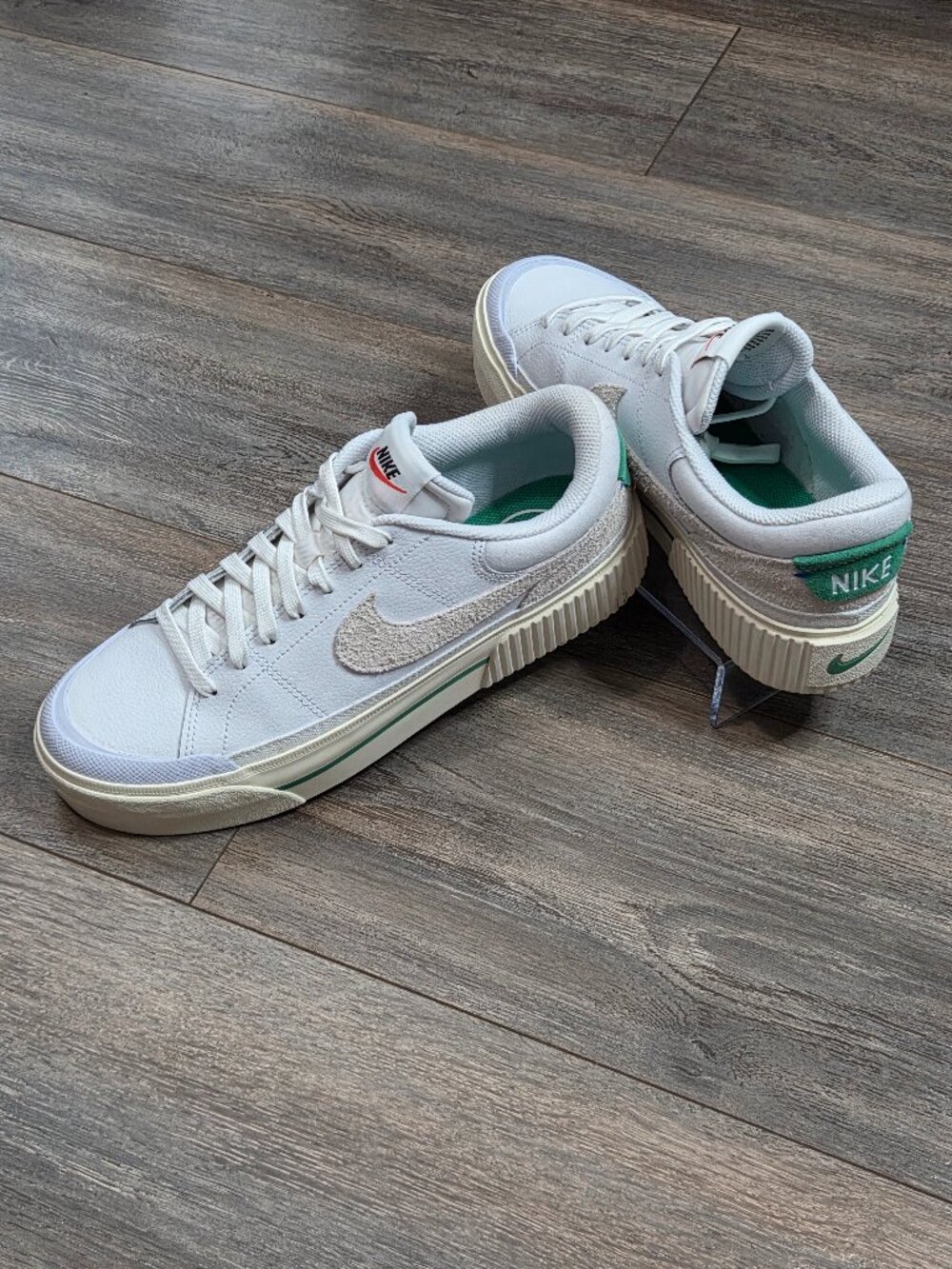 Nike Court Legacy Lift White Stadium Green Women's 9.5 Sneakers FJ5483-100